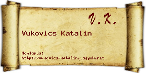 Vukovics Katalin névjegykártya