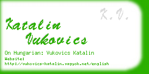 katalin vukovics business card